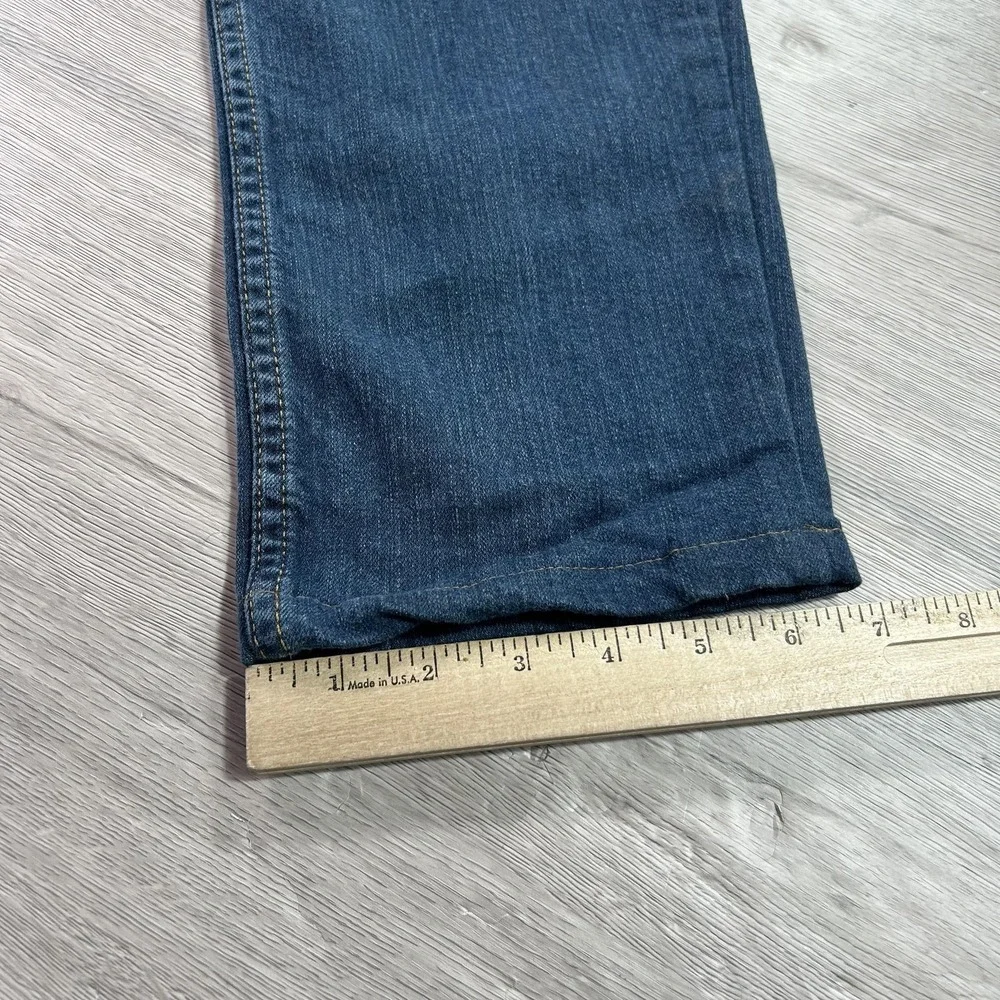 Levis 514 Jeans Mens 36x30 Blue Straight Leg Stretch Denim Classic Medium Wash ^